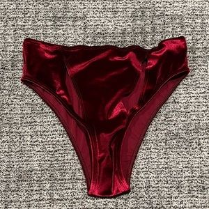 Little Black Diamond Velvet Red Rave Bottoms L